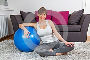 Fitness Girl Pilates Ball