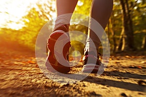 Fitness Girl running at sunset