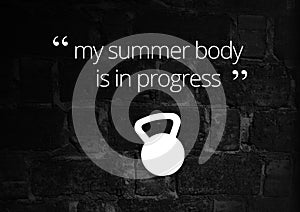 Fitness and gym motivation quote