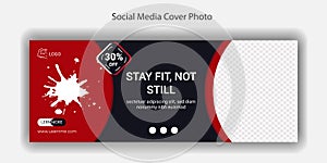 Fitness Gym Social media Timeline Cover Page Design