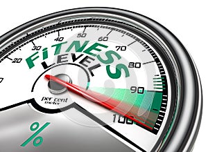 Fitness level conceptual meter