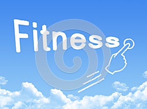 Fitness message cloud shape