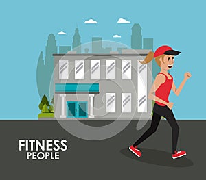 Fitness people running