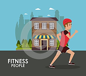 Fitness people running