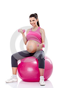 Fitness pregnant lady