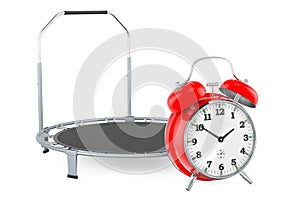 Fitness Rebounder with alarm clock, 3D rendering