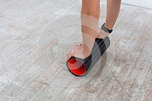 Fitness roller used for massage of different intensity of all parts of the body. It will perfectly work tired and clogged muscles