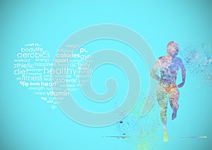 Fitness Runing Abstract Background photo