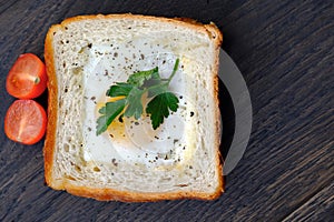 Fitness sandwich with egg and tomatoes