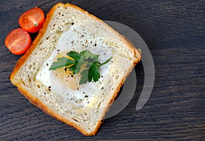 Fitness sandwich with egg and tomatoes