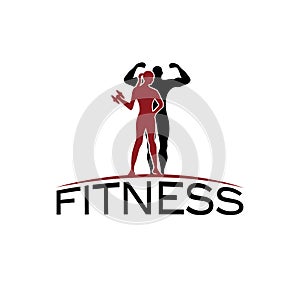 fitness silhouette character vector design temp