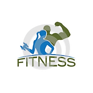 fitness silhouette character vector design temp