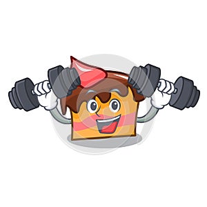 Fitness sponge cake character cartoon