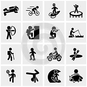 Fitness, sport , active recreation vector icons se