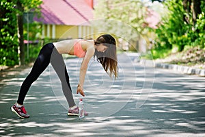 Fitness sport girl in sportswear