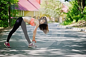 Fitness sport girl in sportswear