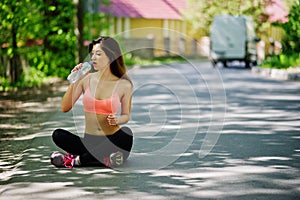 Fitness sport girl in sportswear