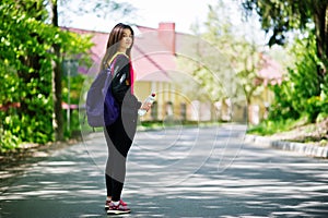 Fitness sport girl in sportswear