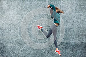 Fitness sport girl in the street