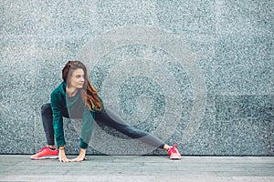 Fitness sport girl in the street