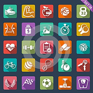 Fitness and sport icons