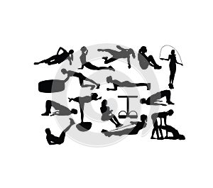 Fitness Sport Silhouettes