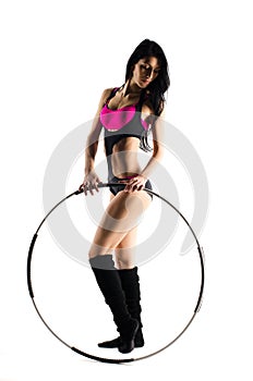 Fitness with sports hoop