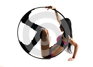 Fitness with sports hoop