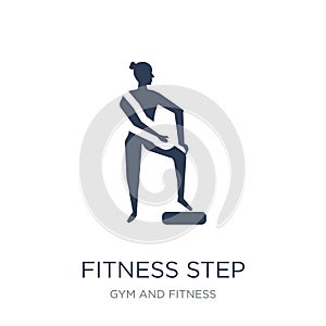 fitness Step icon. Trendy flat vector fitness Step icon on white