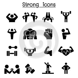 Fitness & Strong icon set