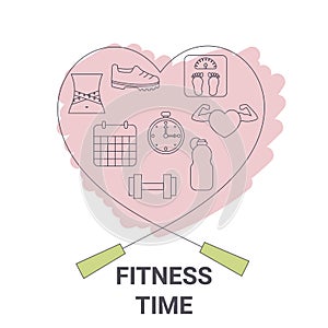 Fitness time concept.