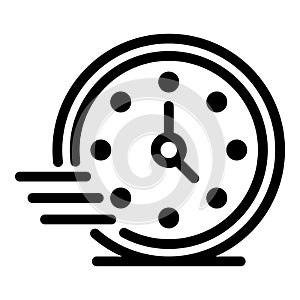 Fitness time icon, outline style