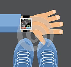 Fitness tracker app for smartwatch and smartphone