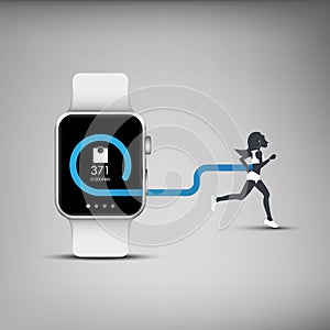 Fitness tracker application for smart watch