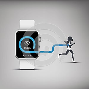 Fitness tracker application for smart watch