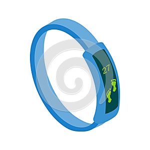 Fitness tracker icon, isometric 3d style