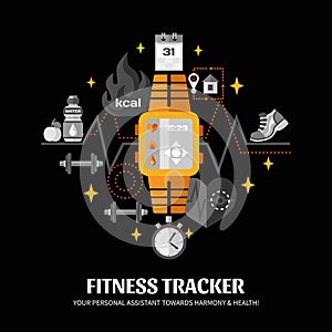 Fitness Tracker Illustration