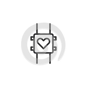 Fitness tracker outline icon