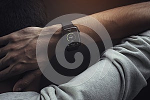Fitness tracker sport bracelet smartwatch technology