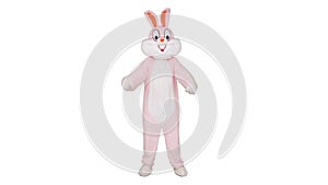 Fitness, training, workout, body care and positive concept. Easter Bunny or rabbit sportsman athlete bodybuilder is