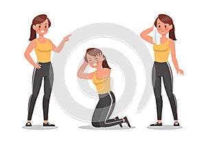 Fitness woman doing exercise character vector design. Healthy lifestyle no6