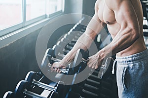 Fitness woman doing exercise in gym