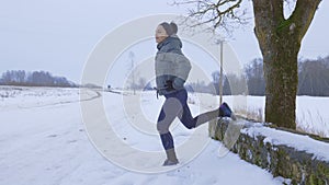 Fitness woman doing exercises for legs