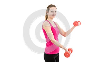 Fitness woman doing strength training
