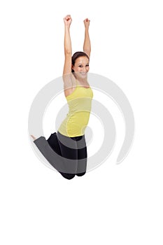 Fitness woman jumping