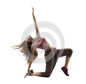 Fitness Woman Sport Dance, Girl Dancing Breakdance Gymnastic