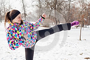 Fitness Woman Winter Activity