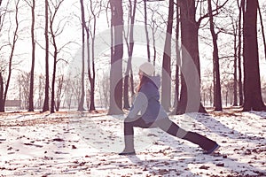 Fitness Woman Winter Activity