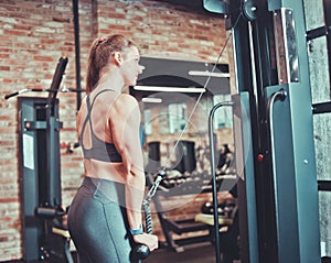 Fitness young woman in sport wear