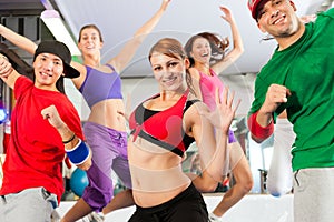 Fitness - Zumba dance workout in gym